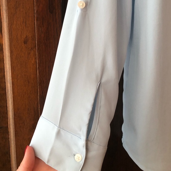 Ann Taylor Factory - light blue - Long sleeve - blouse - Picture 4 of 4